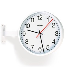 Elektrische, dubbelzijdige wandklok