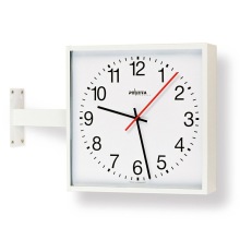 Elektrische, dubbelzijdige wandklok