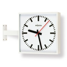 Elektrische, dubbelzijdige wandklok