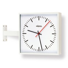 Elektrische, dubbelzijdige wandklok