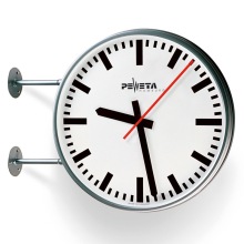 Elektrische, dubbelzijdige Buitenklok (Weerbestendige Wandklok)