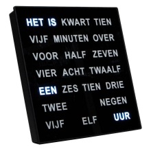 Nederlandstalige woordklok 1235NL