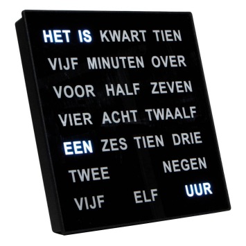 Nederlandstalige woordklok 1235NL