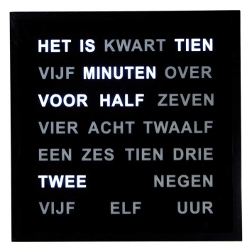 Woordklok Nederlands 1265NL